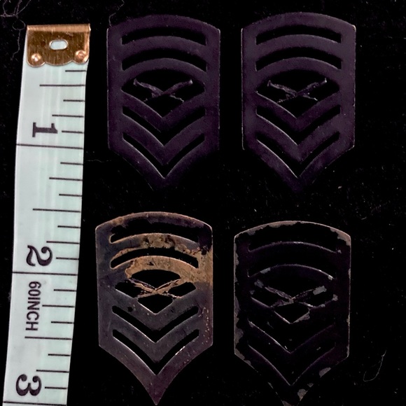 Vintage US Army USMC Military Uniform Chevron Pin Set Of Four | No Backs - Picture 2 of 5